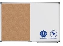 Kombinationstavla Legamaster® Unite, HxB 90 x 120 cm, kork/vit tavla