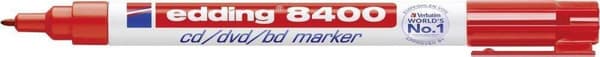 8400 0,5-1,0 mm Red Bullet Tip CD/DVD-markör (4-8400002)