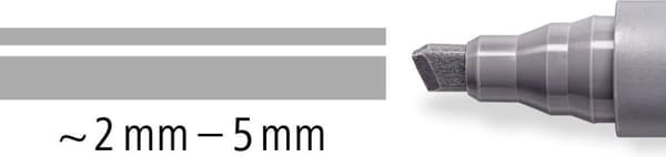STAEDTLER Lumocolor blädderblocksmarkör 356B, svart Linjebredd: 2,0 - 5,0 mm, mejselspets, påfyllningsbar (356 B-9)
