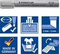 Miniatyrbild 4 av 5: STAEDTLER Lumocolor blädderblocksmarkör 356B, svart Linjebredd: 2,0 - 5,0 mm, mejselspets, påfyllningsbar (356 B-9)