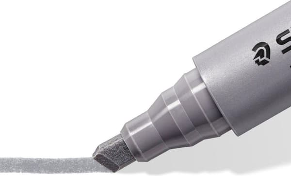 STAEDTLER Lumocolor blädderblocksmarkör 356B, svart Linjebredd: 2,0 - 5,0 mm, mejselspets, påfyllningsbar (356 B-9)