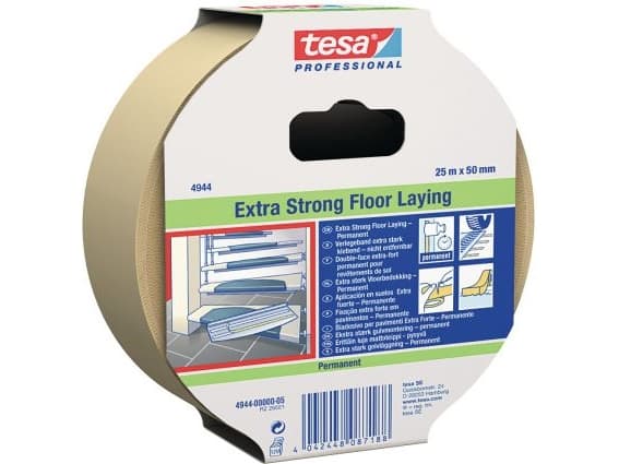 Tesa Dobbeltsidig stofftape for tepper 25 mm x 50 mm (4944)