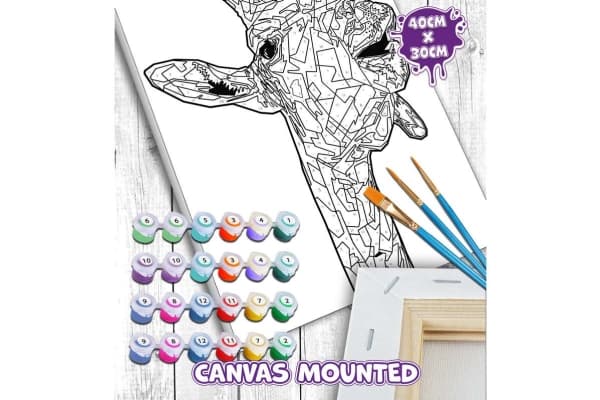 Planet Splat Planetmaleri etter tall, GIRAFFE 30x40 cm