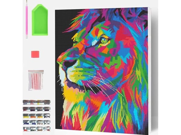Planet Splat Planet diamantpuslespill LION 30x40 cm