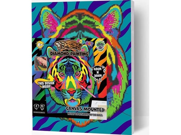 Diamond art på lærred 30x40cm, tiger