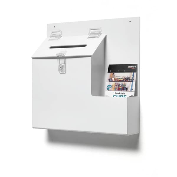 Deflecto Action box med insats, lås Vit (B x H x D) 355 x 360 x 90 mm 1 st