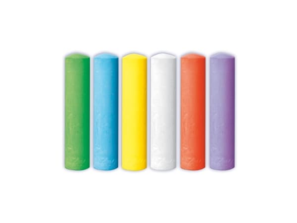 SES Creative Playground chalks 6 pack, Blå, Grön, Rosa, Violett, Vit, Gul, 2 År, 12 År, Barn, Nederländerna, 125 mm