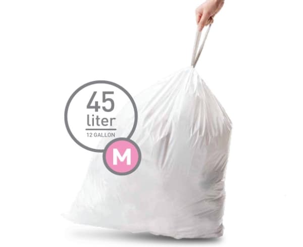 simplehuman CW0173, 45 l, Hvit, 20 stykker