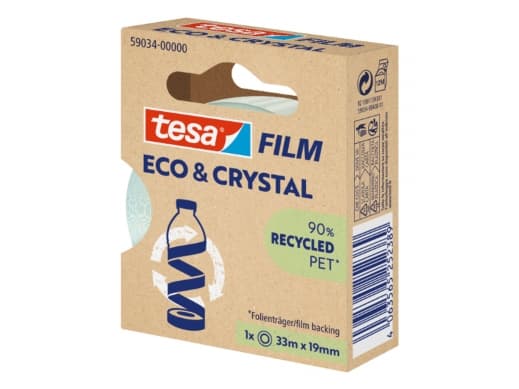 tesa ECO & CRYSTAL 59034-00000-00 Tape #####tesafilm® Eco & Crystal Transparent (L x B) 33 m x 19 mm 1 stk.