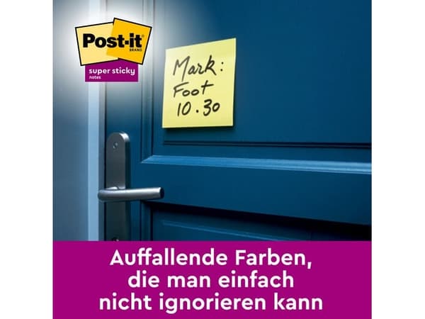 Post-it Super Sticky 655-P16SSCY-EU - Noter - 76 x 127 mm - 1440 ark (16 x 90) - kanarigul