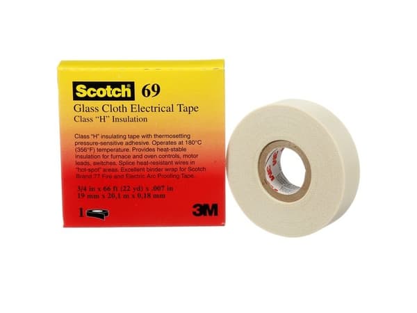 3M ET6919X33, 12 stykker, Hvit, 600 V, 33 m, 19 mm, 0,18 mm