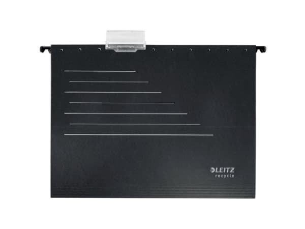 Leitz ALPHA - Hengefil - V-sokkel, 15 mm - for A4 (210 x 297 mm) - kapasitet: 150 ark - med fliker - svart, light gray print