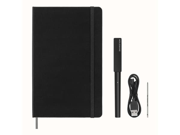 Moleskine MOLESKINE, muistiinpanot L w linie + długopis, Smart Writing Set3, czarny