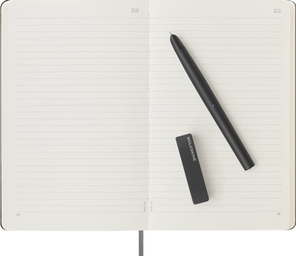 Moleskine MOLESKINE, muistiinpanot L w linie + długopis, Smart Writing Set3, czarny