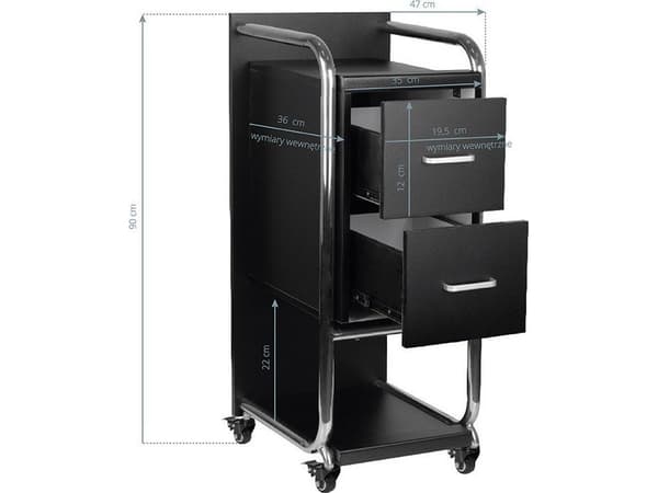 Activeshop Gabbiano frisörassistent Solo silver svart