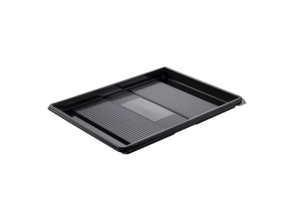 Bakke Zen Tapas 1-rum Rektangulær 1134ml L320xB250xH20mm RPET Sort,2 ps x 60 stk/krt