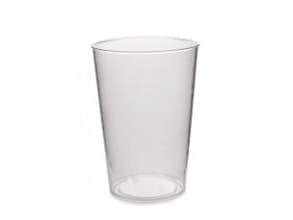 Plastglas Verive flergangs 25cl Ø75mm PP klar,288 stk/krt