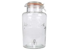 Glasbeholder 6ltr Ø19xB19xH33.5cm med taphane til kolde drikke,2 stk/krt