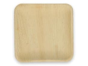 Tallerken Verive palmeblad firkantet L18xB18xH3cm natur,4 ps x 25 stk/krt