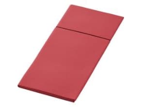 Serviet Duni Bio Dunisoft duniletto slim 40x33cm FSC med bestik-fold bordeaux,4 pk x 65 stk/krt