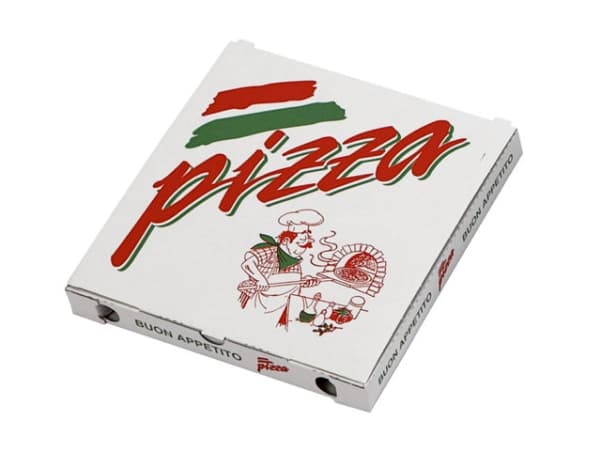 Pizzakartong vit fluorfri 30x30x3cm 100st/förpackning