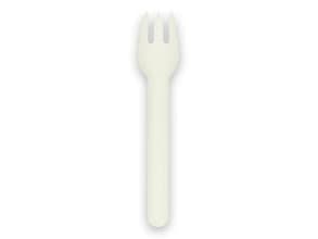 Gaffel Verive 157mm hårdt papir kraftig FSC bionedbrydelig glat overflade hvid,100 stk/ps - (100 stk.)