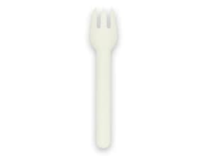 Gaffel Verive 157mm hårdt papir kraftig FSC bionedbrydelig glat overflade hvid,100 stk/ps - (100 stk.)