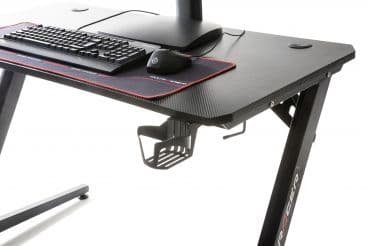 DXRacer BASIC, Rett, Rektangulær form, Spilling, Sort, Z-ben, Sort, Rød