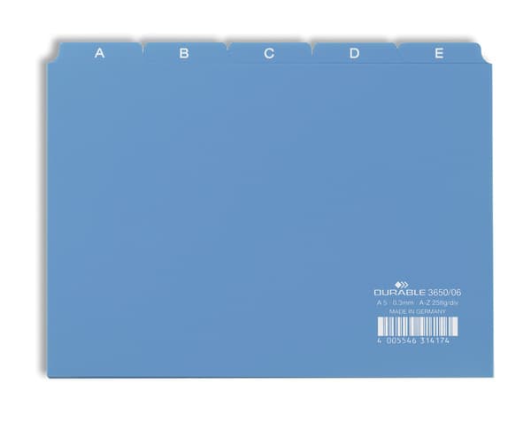 Durable 3650/06, Sininen, 210 mm, 148 mm, 25 kpl