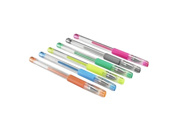 Hama Glitter & Classic, Gelépenn med hette, Blå, Grønn, Oransje, Rosa, Sølv, Gult, Blå, Grønn, Oransje, Rosa, Sølv, Gjennomsiktig, Gult, Plast, Ambid
