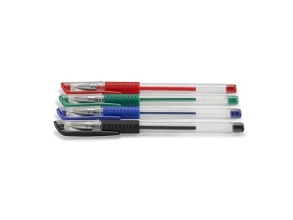 Hama Basic, Gelépenn med hette, Sort, Blå, Grønn, Rød, Sort, Blå, Grønn, Rød, Gjennomsiktig, Plast, Ambidekstriøs, 0,55 mm