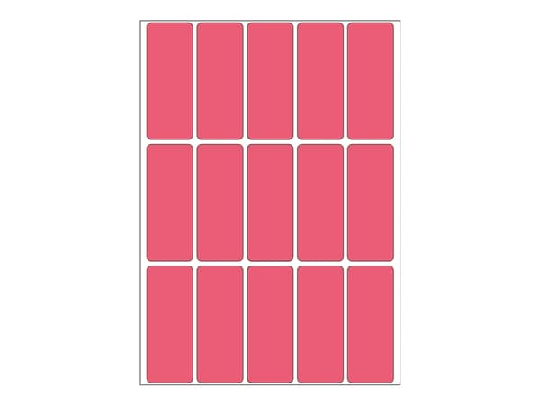 HERMA - Permanet adhesiv - lysende rød - 20 x 50 mm 360 etikett(er) (24 ark x 15) merkelapper