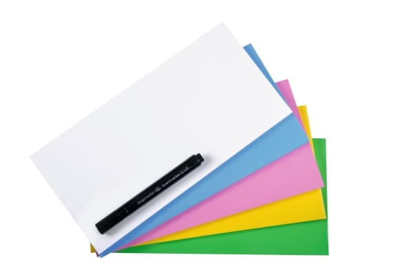 Legamaster Magic-Chart notes 10x20cm sorterade 500st, Blå, Grön, Rosa, Vit, Gul, Polypropylen (PP), 100 mm, 200 mm, 464 g, 113 mm