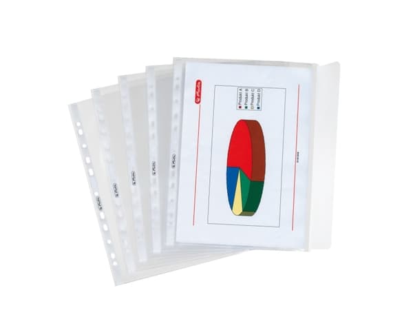 Herlitz 5896204, A4, Polypropylen (PP), Gjennomsiktig, 10 stykker
