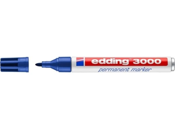 edding 3000 - Markering - permanent - blå - 1.5-3 mm