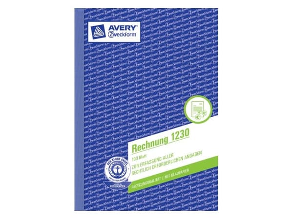 Avery 1230, Sininen, Valkoinen, Paperi, 210 mm, 148 mm