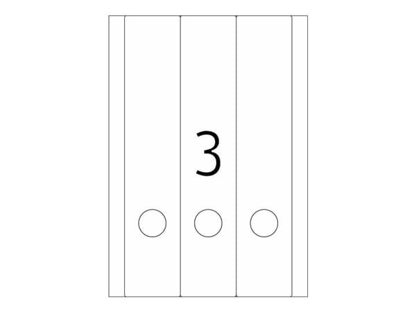 HERMA 5159, Valkoinen, Pyöristetty suorakulmio, Kiinteä, A4, Paperi, Matta