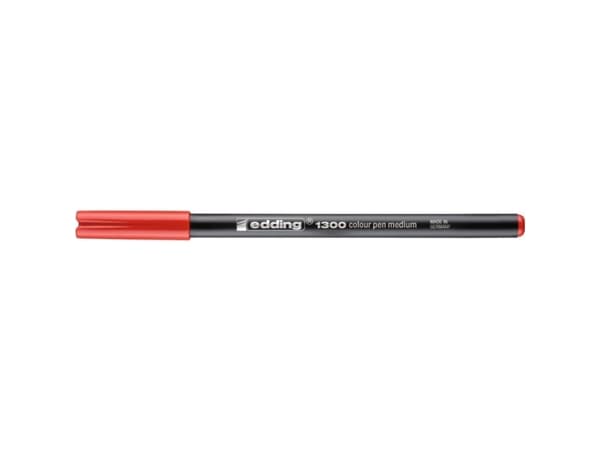 edding 1300 - Fibertuppenn - rød - vannbasert blekk - 3 mm