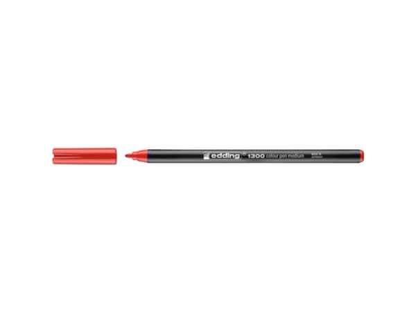 edding 1300 - Fibertuppenn - rød - vannbasert blekk - 3 mm