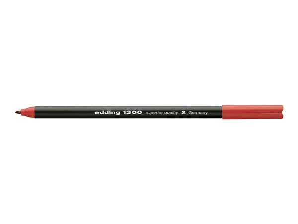 edding 1300 - Fiberspetspenna - röd - vattenbaserat bläck - 3 mm