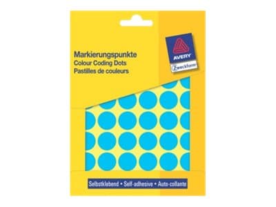 Avery Zweckform - Fargekodeprikk - 1,8 cm-diameter - blå (en pakke 1056)