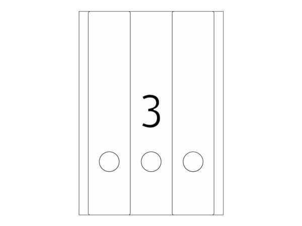 HERMA Special - Papir - matt - permanent selv-adhesiv - perforert - rød - 61 x 297 mm 60 etikett(er) (20 ark x 3) opake arkivmappeetiketter