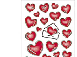 HERMA DECOR stickers hearts&letters silver embossed 2 sheets, 2 arkkia