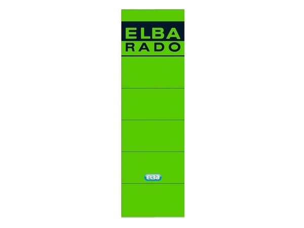 Elba Spine Label for Lever Arch Files 190 x 59 mm Green, Grønn, 59 mm, 190 mm, 10 stykker, 10 ark