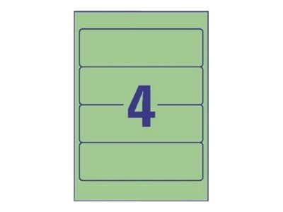 Avery Border Binder Labels, Green 192 x 61mm (100), 100 arkkia, 192 x 61mm