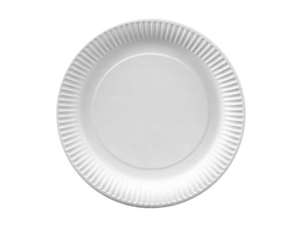 Papstar 81203, Plate, Rund, Fotoark kartong, Hvit, Monokromatisk, 50 stykker