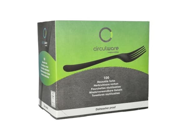100 gjenbrukbare plastgafler (96526)