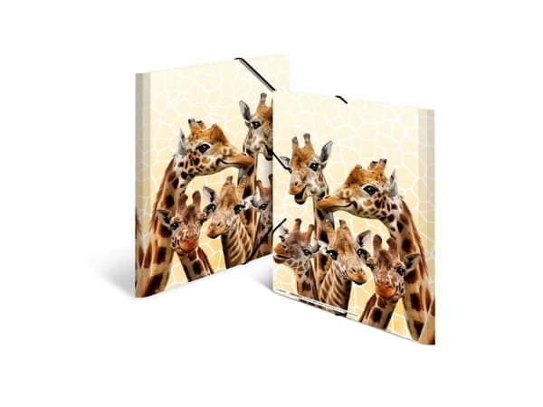 HERMA Giraffe friends, Konvensjonell filmappe, A4, Polypropylen (PP), Flerfarget, Elastisk bånd, 240 mm