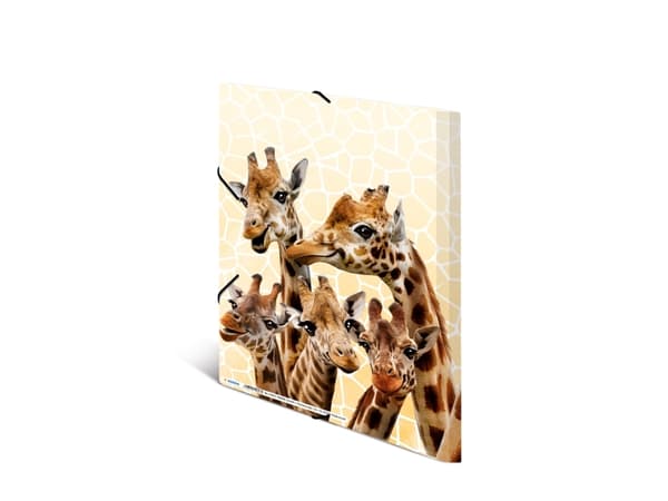 HERMA Giraffe friends, Konvensjonell filmappe, A4, Polypropylen (PP), Flerfarget, Elastisk bånd, 240 mm