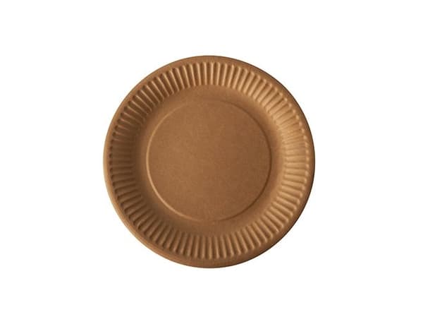 Papstar 88360, Plate, Rund, Fotoark kartong, Brun, Monokromatisk, 50 stykker